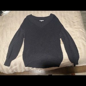 american eagle crochet sweater